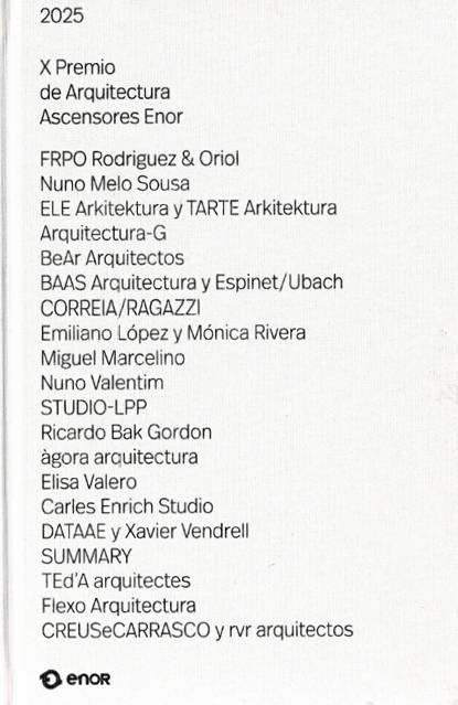 X Premio de Arquitectura Ascensores Enor